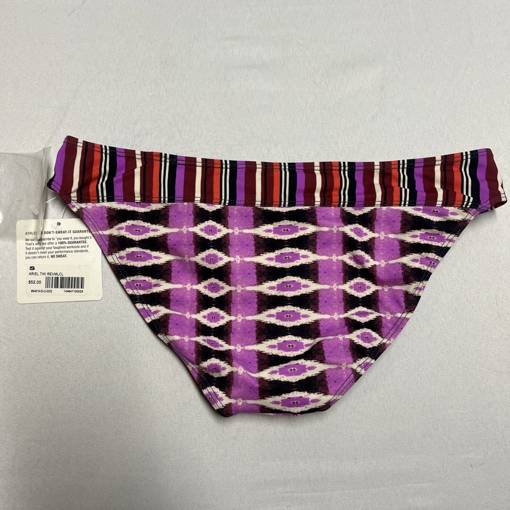Athleta Ariel Tiki Bikini Bottoms Nylon Blend Geometric Women's Small - Picture 3 of 5